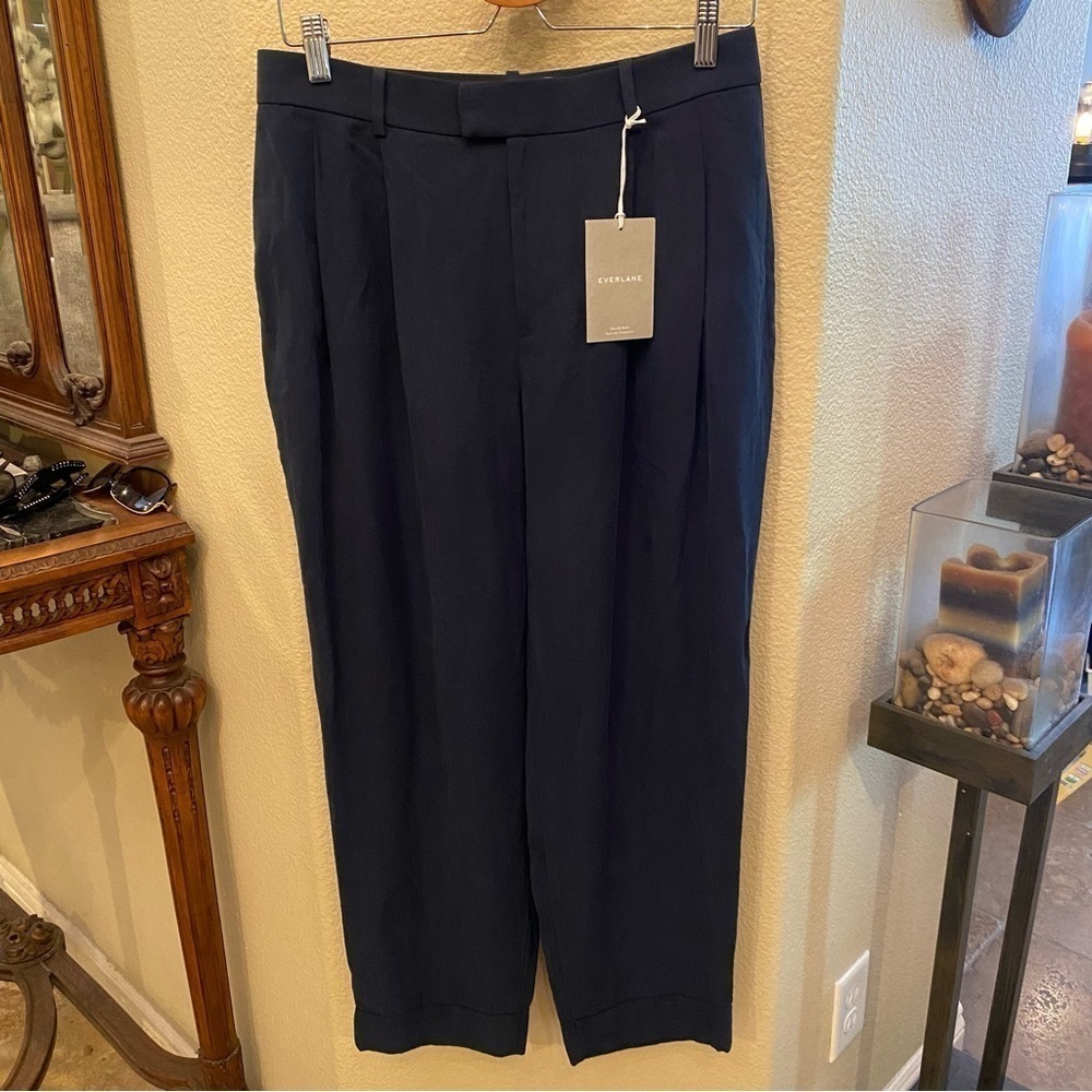NWT~EVERLANE Women Navy Trouser Pants Size 6